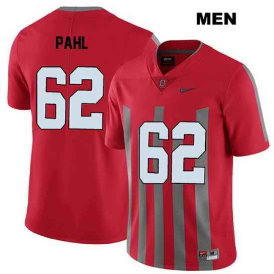 Brandon Pahl Nike Ohio State Buckeyes Authentic Stitched Mens Elite  62 Red College Football Jersey Jersey